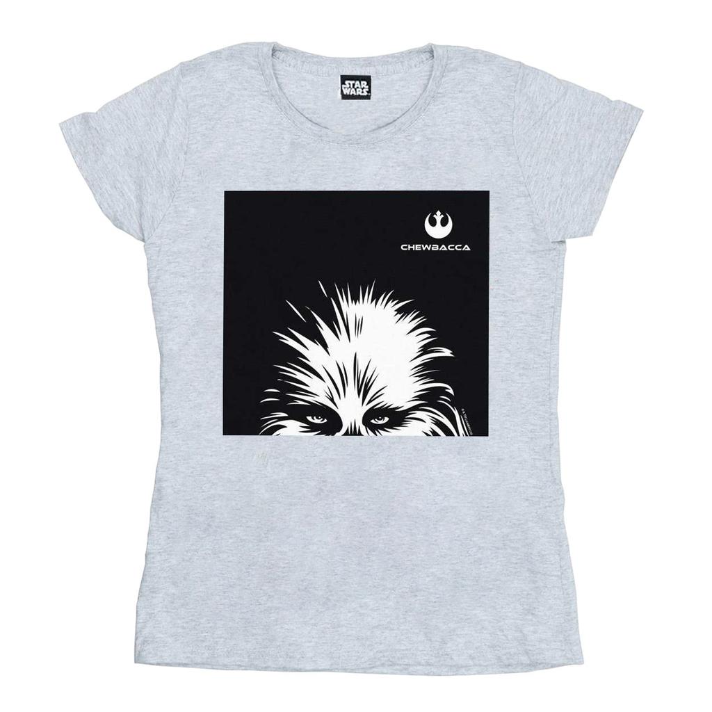 STAR WARS Dámské/Dámské bavlněné tričko se vzhledem Chewbaccy