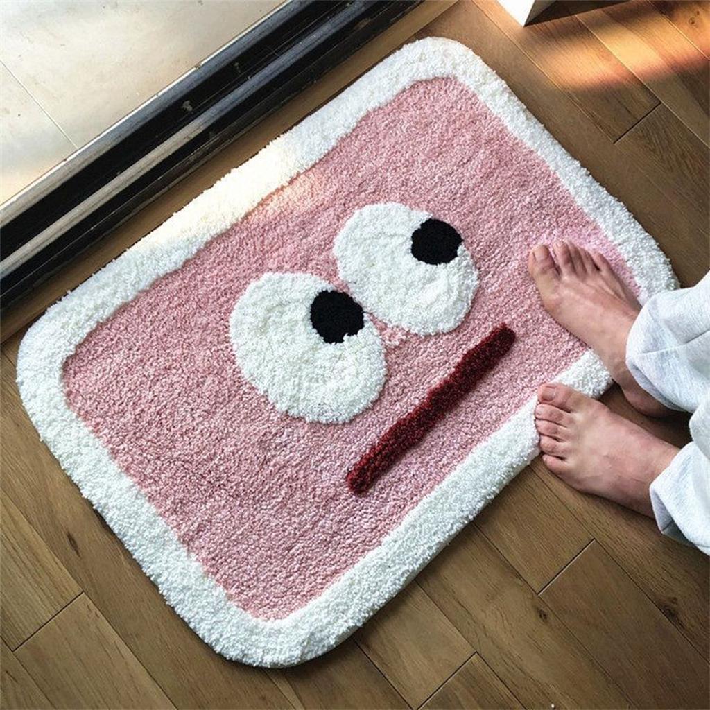 Indoor Door Mat Water Absorption Indoor Floor Blanket for Home Bathroom Toilet Lovely Pattern Pink