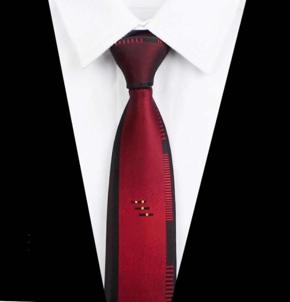 [BUBU Ohana] Narrow Tie, 6cm Blade Width, Business Tie, Formal, Men's, Slim, Smart, Narrow Tie, All Seasons (Spring, Summer, Autumn, Winter),