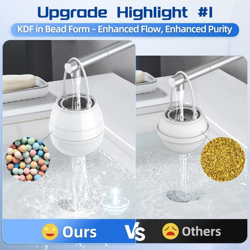 Ang-on Bathtub Water Purifier - No Installation Universal Shower Filter, Raised Home Bathing Sprinkler for Bathroom