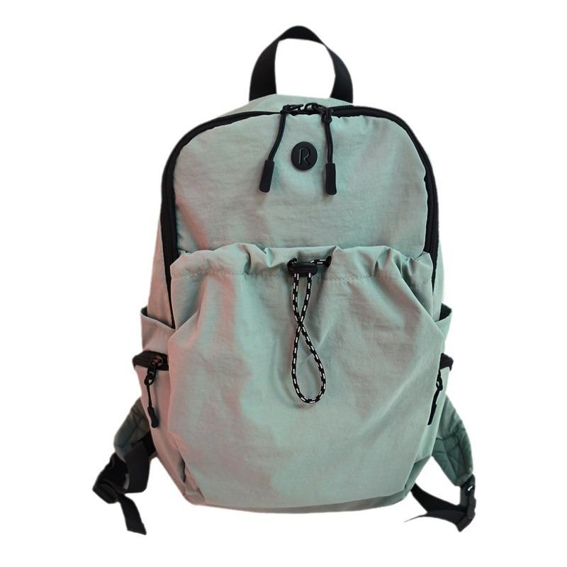 Casual backpack Solid color versatile backpack Lightweight large capacity outdoor backpack Harajuku student bag