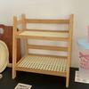 2-Tier Wooden Storage Shelf Space-saving Cosmetics Storage Shelf Kitchen Shelf  Household