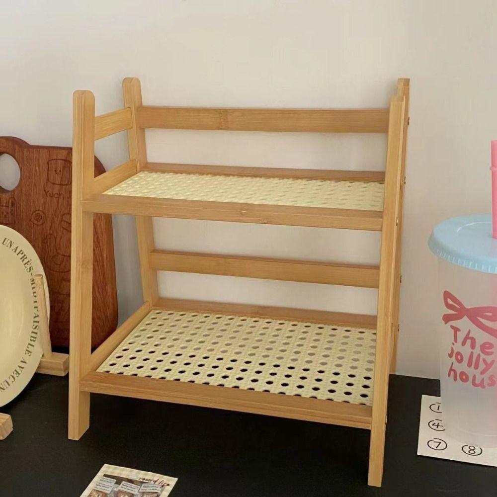 Space-saving Wooden Storage Shelf Steady Cosmetics Storage Shelf Kitchen Shelf  Dorms