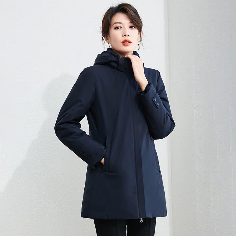 KASEYE Navy Blue Professional Business Down Jacket