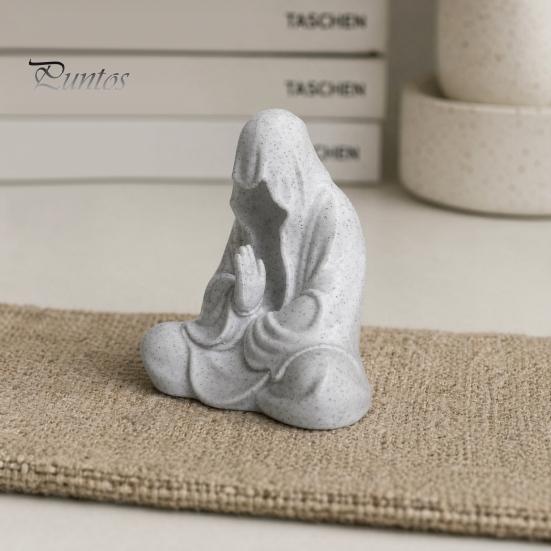 Faceless Buddha Ornament 3D Printed Figurine, Statue for Meditation & Desktop Spiritual Room, Sitting Sculpture Desk Shelf Decoration Home Office