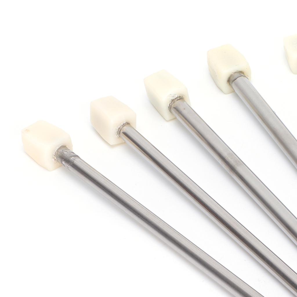 22Pcs Knitting Needles Stainless Steel Straight Single Pointed   Wool Weaving Tools(35cm )