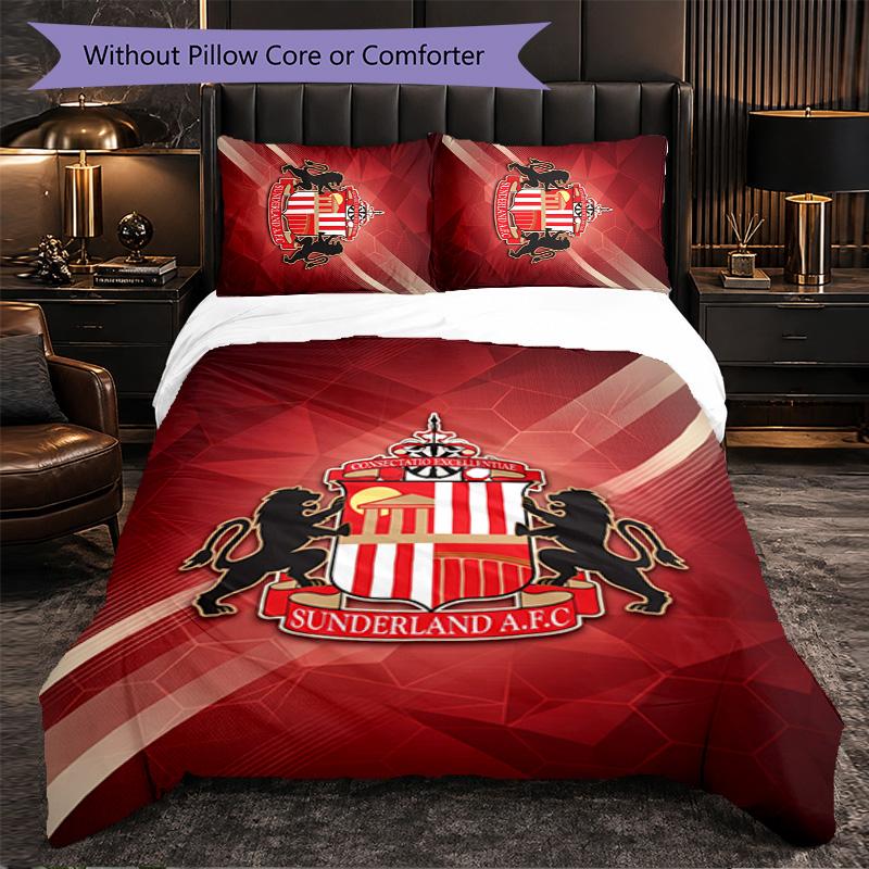 Biancheria da letto a tema Sunderland Set 3 pezzi Copripiumino Biancheria da letto decorativa per camera da adolescente Decorazione per la casa