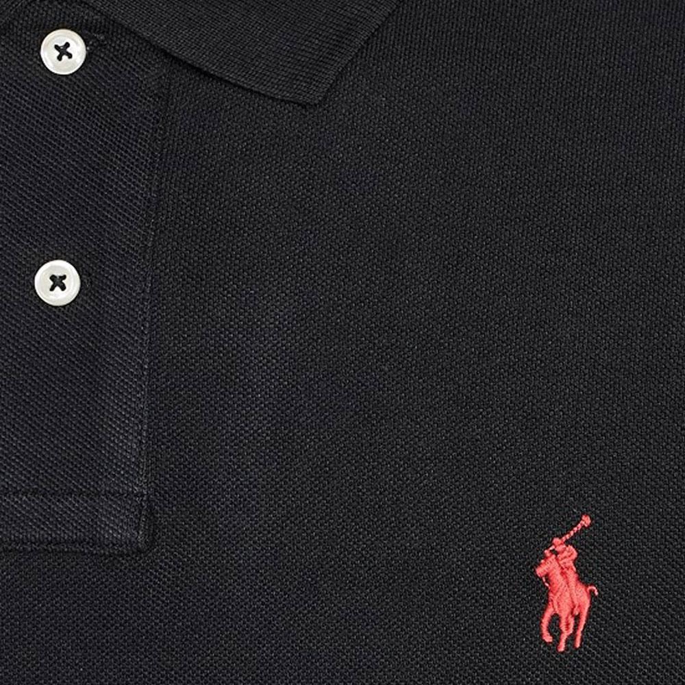 Polo Ralph Lauren SS22 Solid Color Logo Embroidered Short Sleeve Casual Polo Shirt Men Polo Shirts Black 710850860007