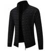 New Men's Sweater Korean Style Autumn and Winter Jacquard Trendy Casual Diamond-shaped Stand-alone Sweater Cardigan Jacket