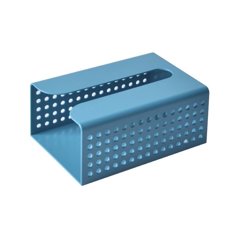 Пластиковые кухонные коробки для хранения туалетной бумаги настенные без отверстий прочные простые квадратные современные универсальные шикарные синий 2359₽