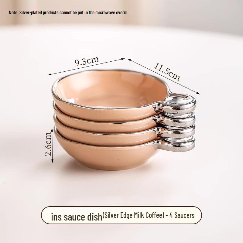 Ceramic Cream-Style Dipping Dish for Seasonings and Sauces