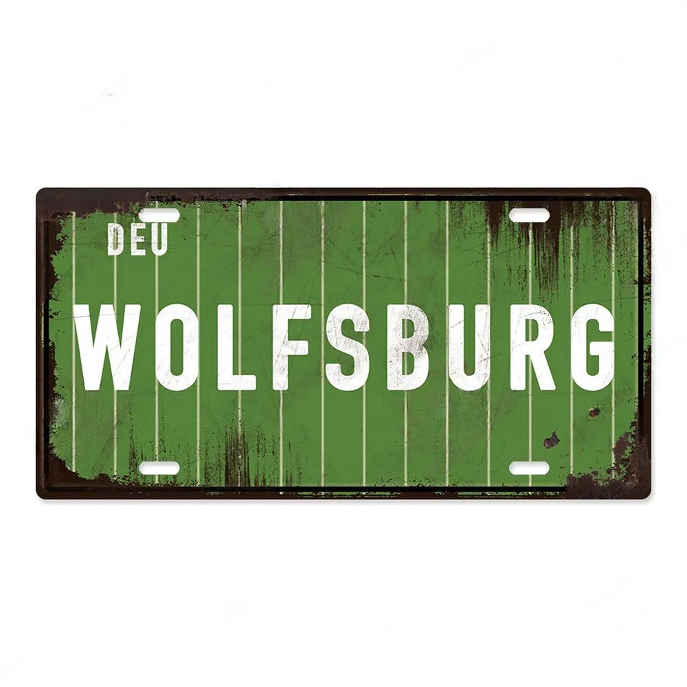 FJ Decors Germany City Metal Tin Signs Licenses Plate Plaque Metal Vintage Bar Pub Club Home Wall Decor