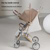 Two-way, Three-position Stroller: Sit or Lie, One-click Fold, Ultra-light, Portable Four-wheel Outdoor Baby Carriage.