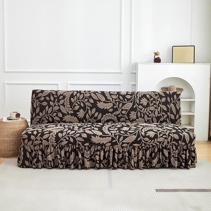 

M/L Jacquard Plain Luxury Willow Rhyme Skirt Sofa Bed Cover M(160-190cm) хакі
