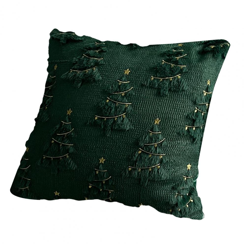 Christmas Pillow Cover 18x18 Holiday Throw Pillowcase Festive Christmas Plush Pillow Cover for Sofa Bedroom Room Decor