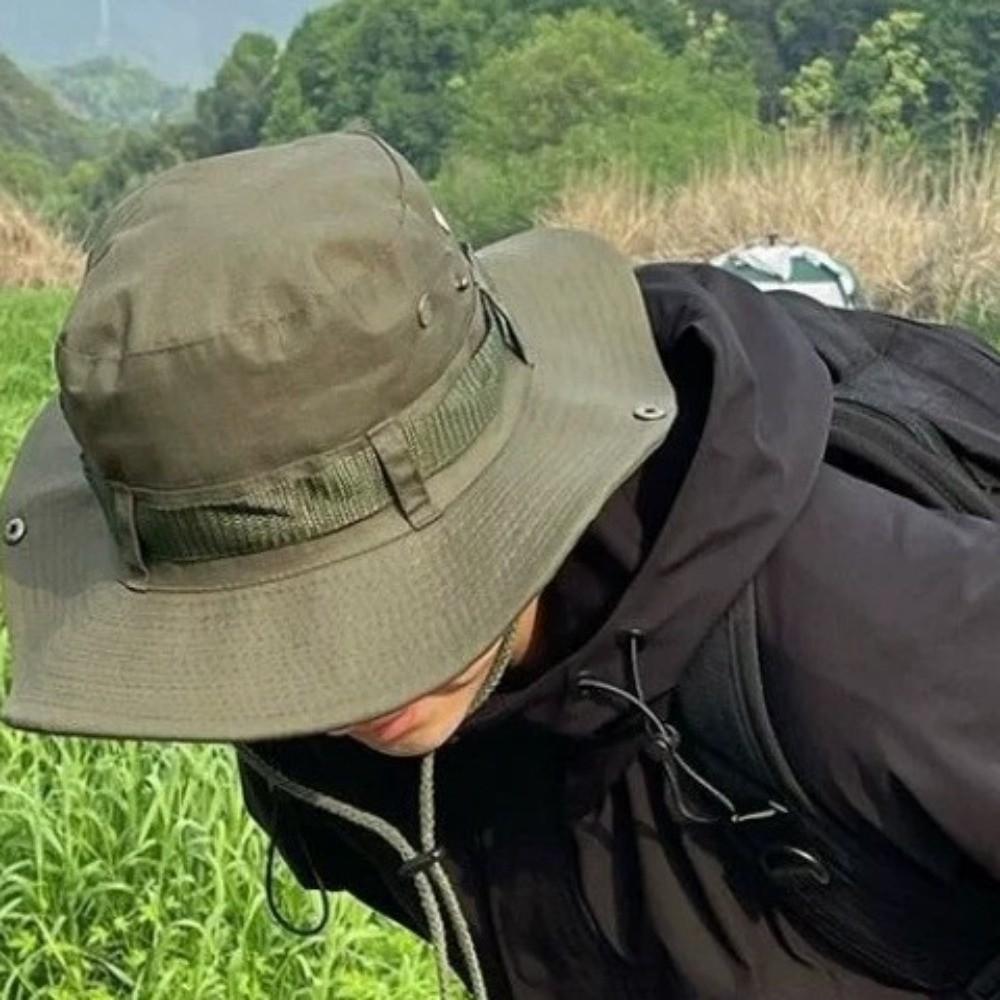 Outdoor Wide Brim Garden Hiking Cap Bucket Hat Sun Hat Neck Flap Cover