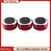 3Pcs/set Aluminum Alloy Air Conditioning Knob AC Knob Cover for Mazda 3 BL 2010 - 2013 Heat Control Switch Button