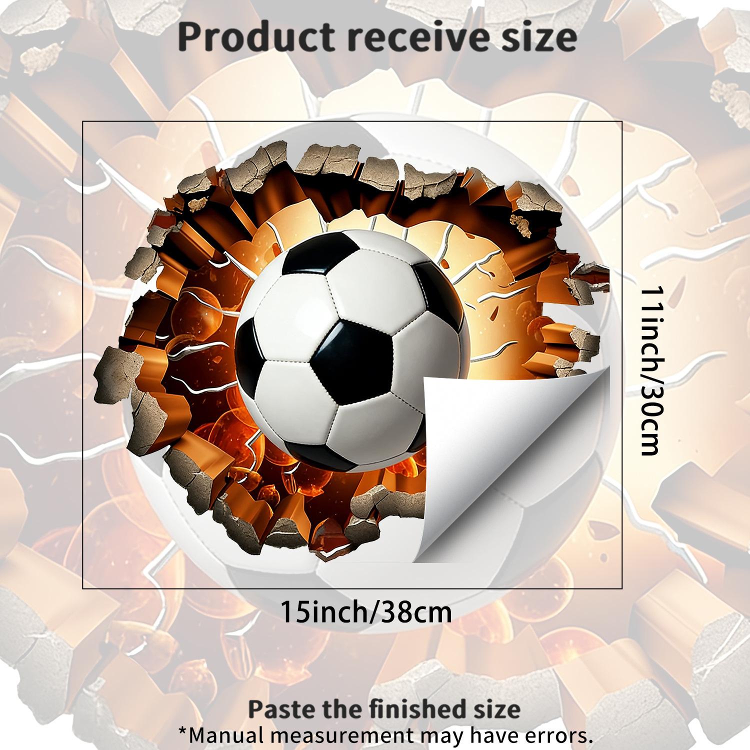 

3D Wall Breaking Soccer Living Room Bedroom Wall Sports Style Home Decoration Stickers