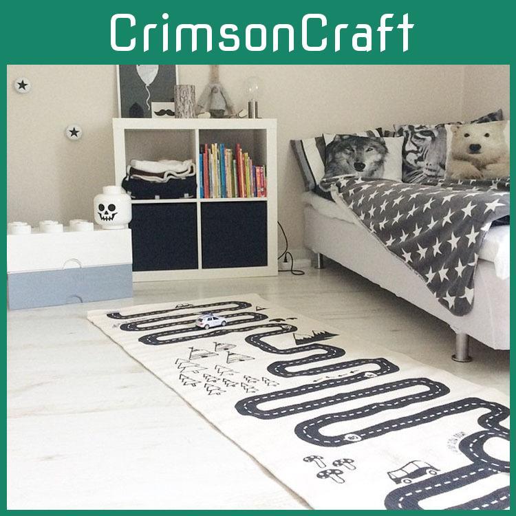 Print Baby Black Play Mats Game Pad Fashion Carpet Mat Floor Creeping Props Kids