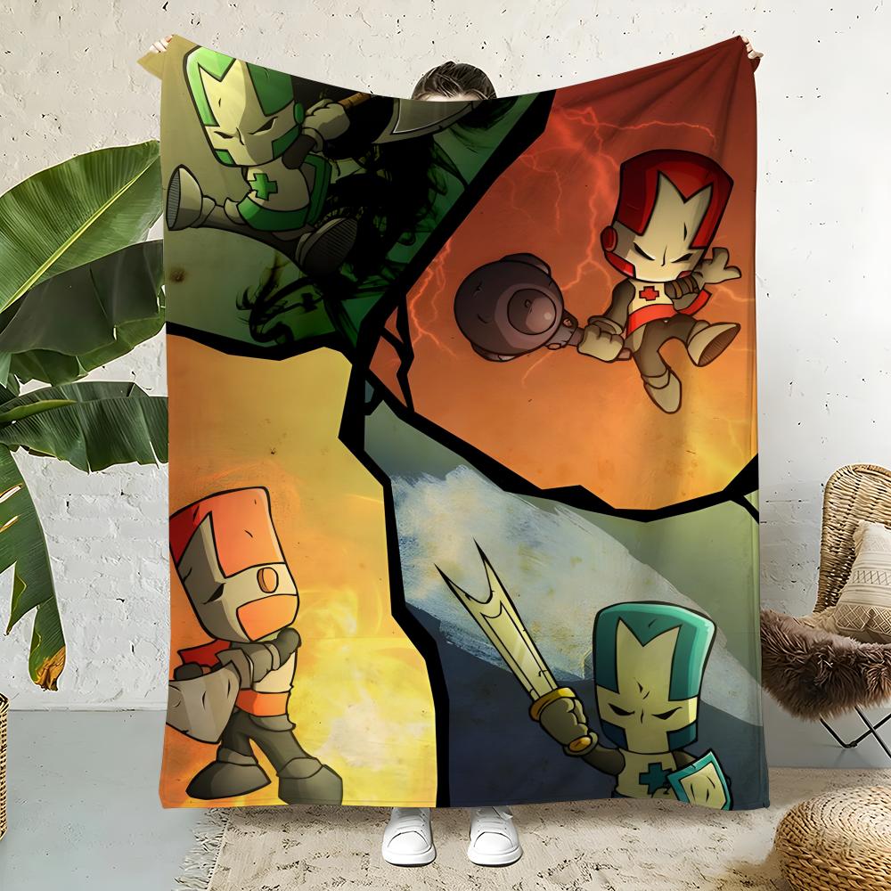 Spiel C-Castle Crashers Wurf Flanell-Kuscheldecke, Bett Zuhause Büro Nickerchen Decke Reise, Camping, Picknickdecke Weiche Dekoration