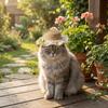 Lace Decor Pet Sun Hat Wide Brim Dog Sun Protection Cap Fashion Pet Straw Hat  Pet Walking