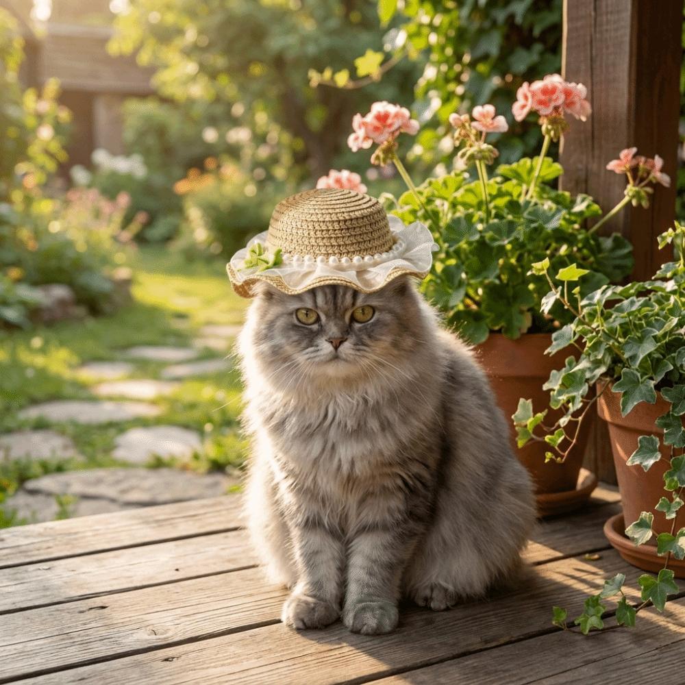 Lace Decor Pet Sun Hat Wide Brim Dog Sun Protection Cap Fashion Pet Straw Hat  Pet Walking