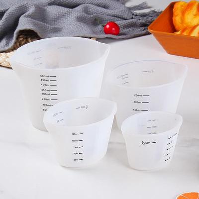 Hitzebeständiges Silikon-Messbecher-Set: 125ml & 250ml - Ideal für Küche und Backen