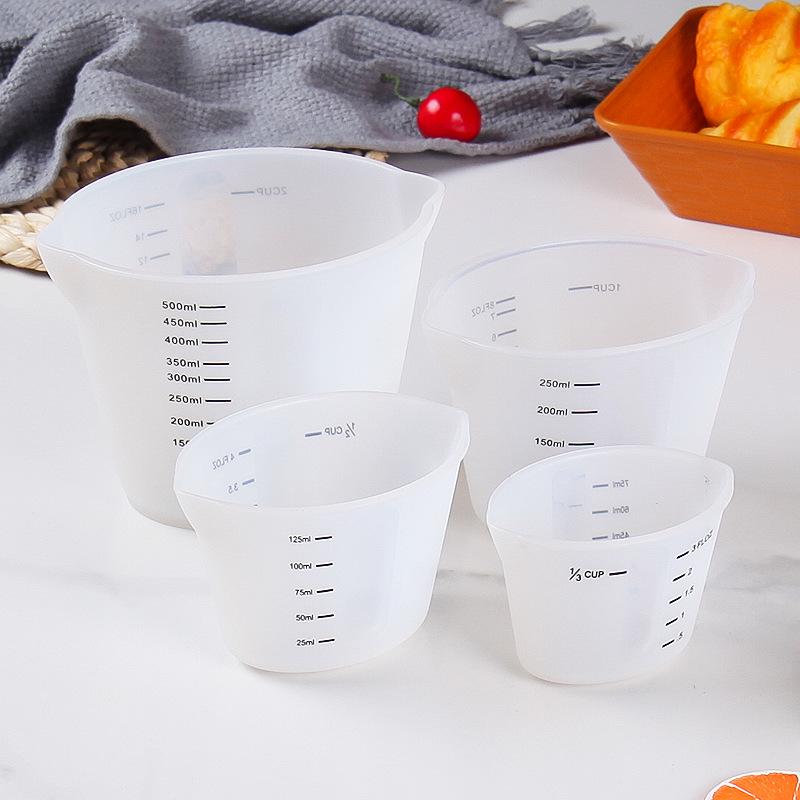 Heat-Resistant Silicone Measuring Cup Set: 125ml & 250ml - Ideal for Kitchen and Baking