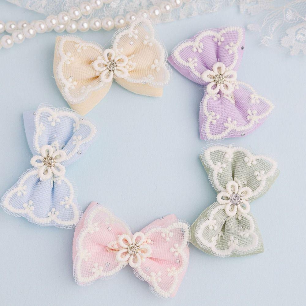Sewing Decor Lace Mesh Bowknot Wedding Decoration Flower Bow Applique Children's Pantyhose