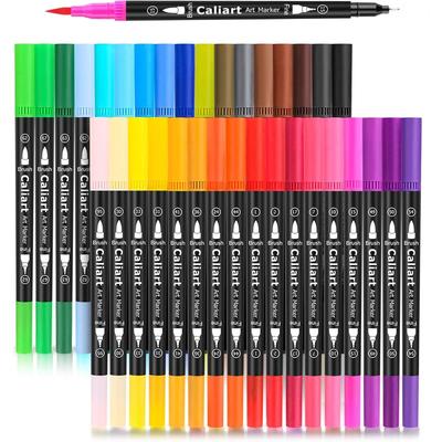 1 PAKET Çift Başlı Suluboya Kalemi Yumuşak Uçlu Keçeli Kalem Çocuklar İçin Yıkanabilir Sanat Renkli Kalem Yetişkin Kitapları Kartlar Boyama El İşi Seti, Öğretmen Ofis Malzemeleri