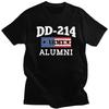 Custom Male DD214 Army Alumni US American Flag T Shirts Short Sleeve Cotton Tshirt Leisure Tee Slim Fit Clothing