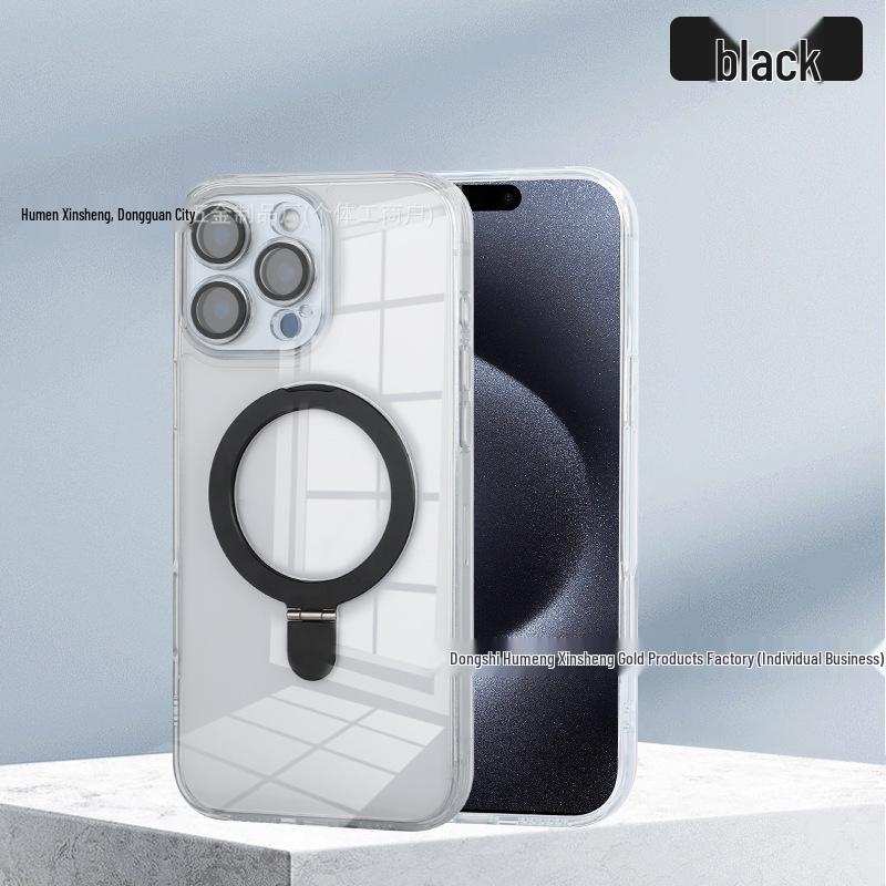 

Compatible Apple iPhone 16 Pro Max Silicone Hinge Case - Transparent Protective Cover Custom Logo