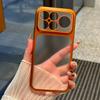 Custodia Rigida Trasparente con Bordo Lucido Placcato di Lusso per Xiaomi Poco F8Ultra F8Pro Copertura Posteriore Rigida Sottile Antiurto con Protezione Completa per Fotocamera
