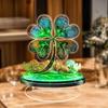 St. Sint Patrick's Dag Acryl Tafelbord 2D Ierse Klavertje Vier Kabouter Tafelblad Ornament voor Binnen Huis Bureau Plank Decoratie