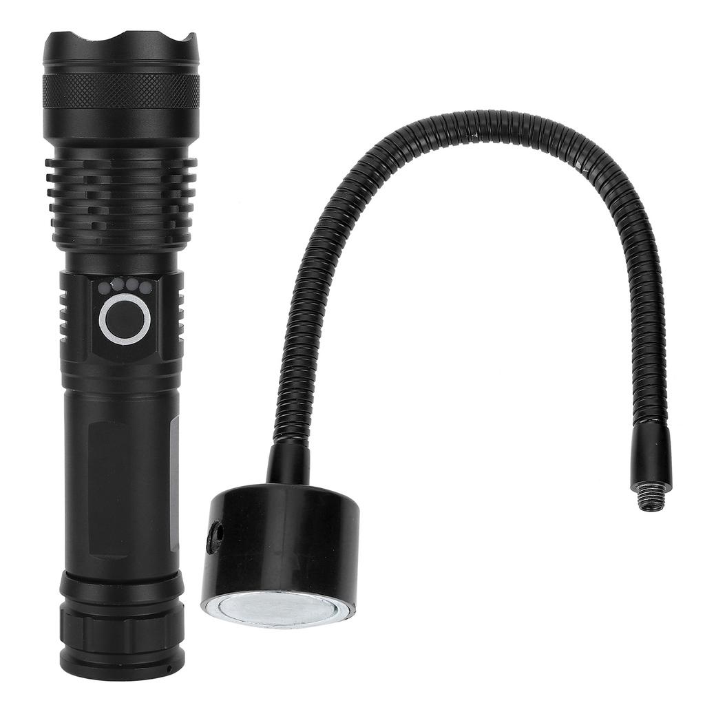 2-in-1 USB-wiederaufladbare LED-Taschenlampe Arbeitsleuchte mit magnetischer Basis für CNC-Fräsmaschine