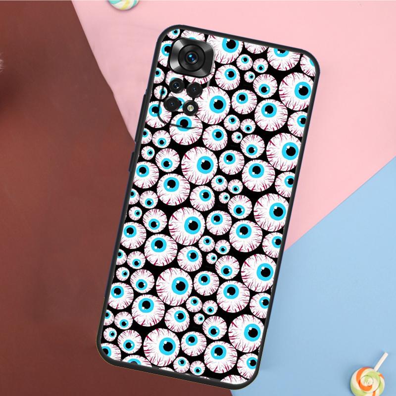 Crazy Eyeball Pattern Cover For Xiaomi Redmi Note 14 13 12 9 10 11 Pro 9S 10S 11S 12S Redmi 14C 10C 12C 13C Case