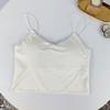 Korean Summer Ice Silk Seamless Camisole with Chest Pads Women's Anti-Exposure Stylish Back Vest