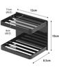 Yamazaki Tower Magnetic Bathroom Soap 2 W12 x x Soap Bathroom Model 3810 Tray, Tiers, Black, Approx. D8.5 H10cm, Holder, Storage,