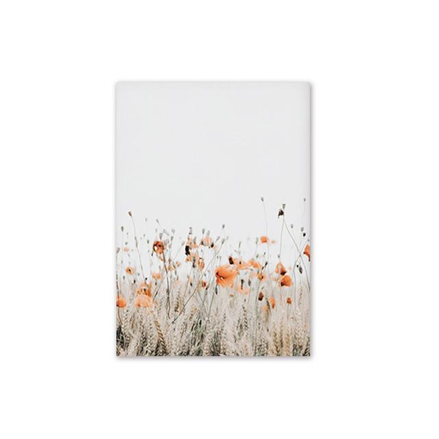 Scandinavian Poster Red Flower Art Print Pictures Prints Wall Painting for Living Room Modern Home Nordic Cuadros Decoration