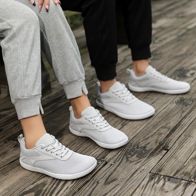 Unisex-Schuhe mit breiter Spitze, einfache, atmungsaktive, rutschfeste Barfußschuhe für den Außenbereich, bequeme Arbeits-, Sport- und Joggingschuhe für Paare