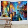 Regalo di San Valentino Arazzo Pittura a olio Van Gogh Vista notturna Appeso a parete Amore romantico Coppia Boho Zingaro Decorazione per la casa Arazzo