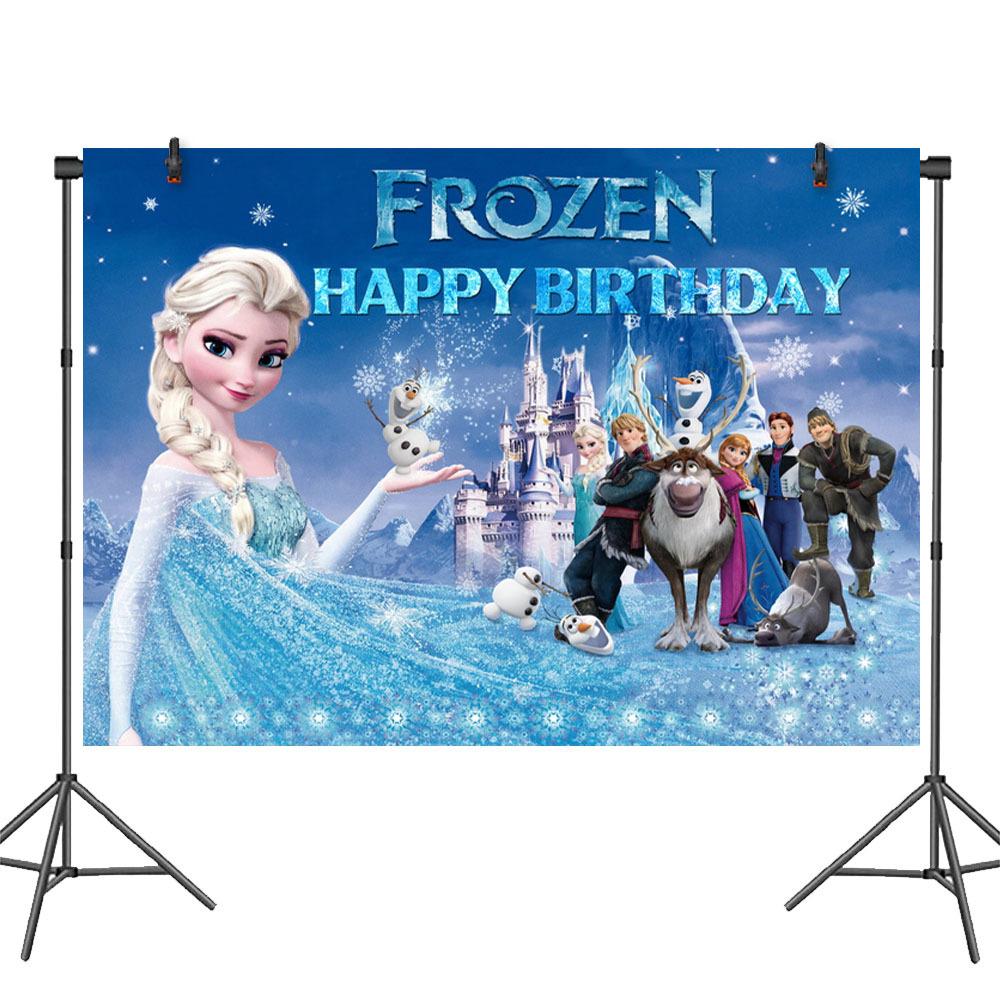 Frozen Birthday Party Supplies Disposable Cutlery Paper Plates Paper Cups Tissue Girls Birthday Party Decorations