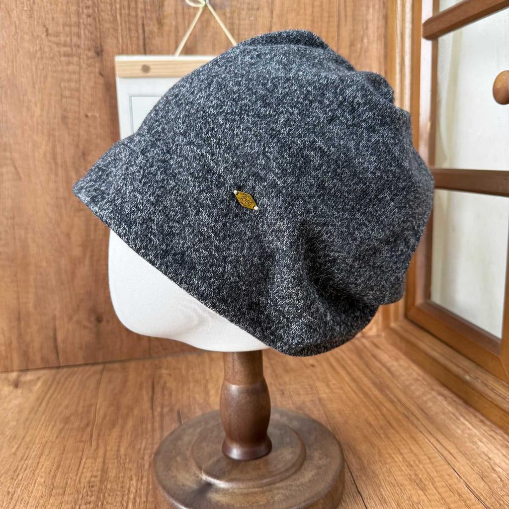 Big head circumference wool curled edge stacking hat women's autumn and winter warm versatile wool hat showing face small bag head cold hat