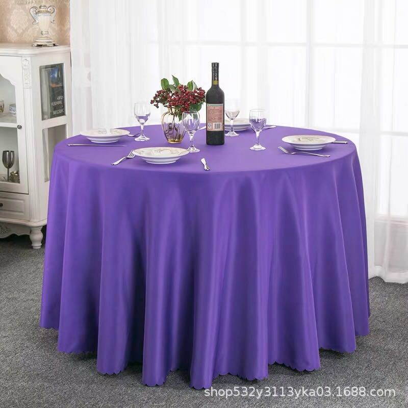 Circular Restaurant Tablecloths Hotel Banquet Tablecloths Suitable for Families Wedding Parties Easy To Maintain Heat-resistant