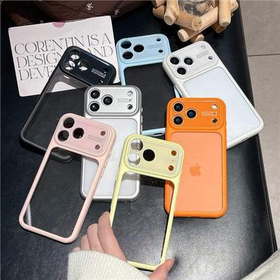 Solid Color Transparent Case for iPhone 16/17 Pro Max, Protective Apple Phone Cover
