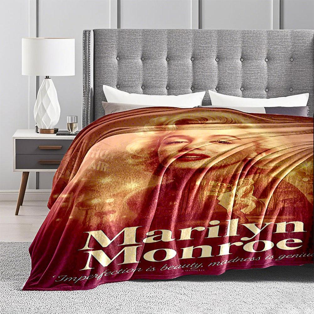 Coperta d'arte ispirata a Marilyn Monroe per tutte le stagioni coperta per la pausa pranzo coperta da lancio regalo