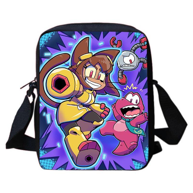 Kids Cartoon Crossbody Bag School Durable Oxford Fabric Shoulder With Fun Print Ages 6-12