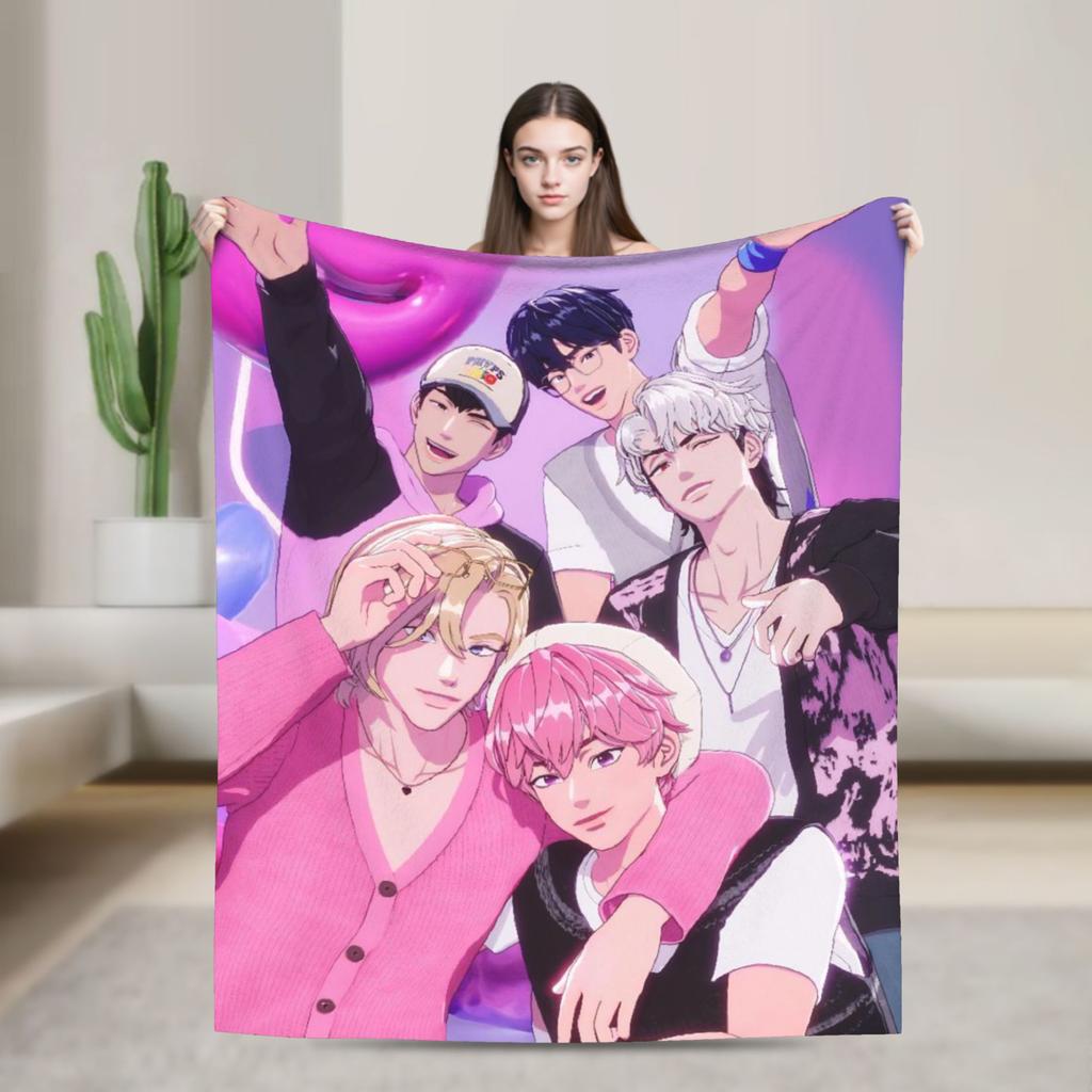 Kpop PLAVE Caligo pt  Blanket  Travel Flannel Throw Blanket For Bedroom Super Warm Custom Quality Bedspread Gift Idea