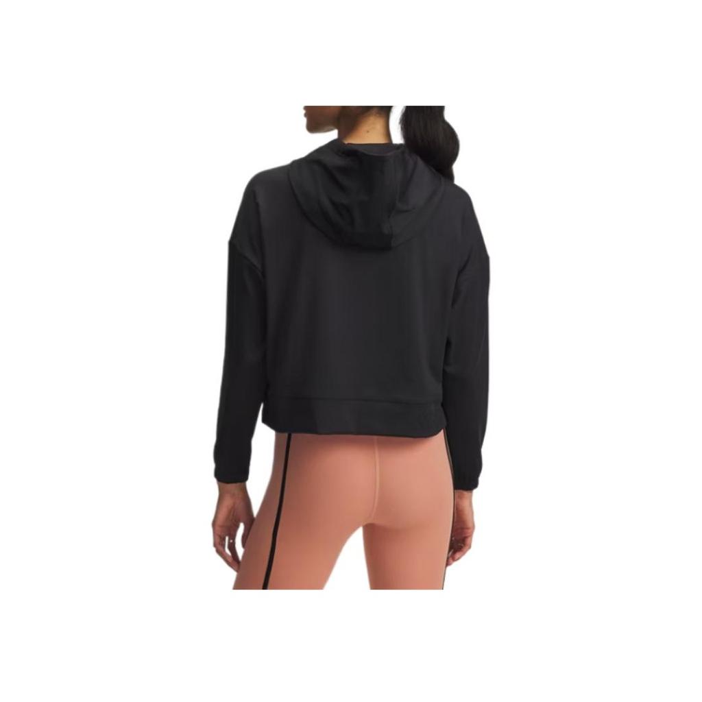 Under Armour Soft Comfortable Minimalist Versatile Hoodie Women hoodies Black 1389784-001