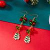 Brincos Pendentes Assimétricos Tendência de Natal com Papai Noel, Boneco de Neve, Floco de Neve para Mulheres Brinco de Árvore de Natal Joias de Ano Novo